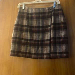 Wool mini skirt